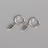 Fashion Lightning 925 Sterling Silver Hoop Earrings - KIAHMILLA