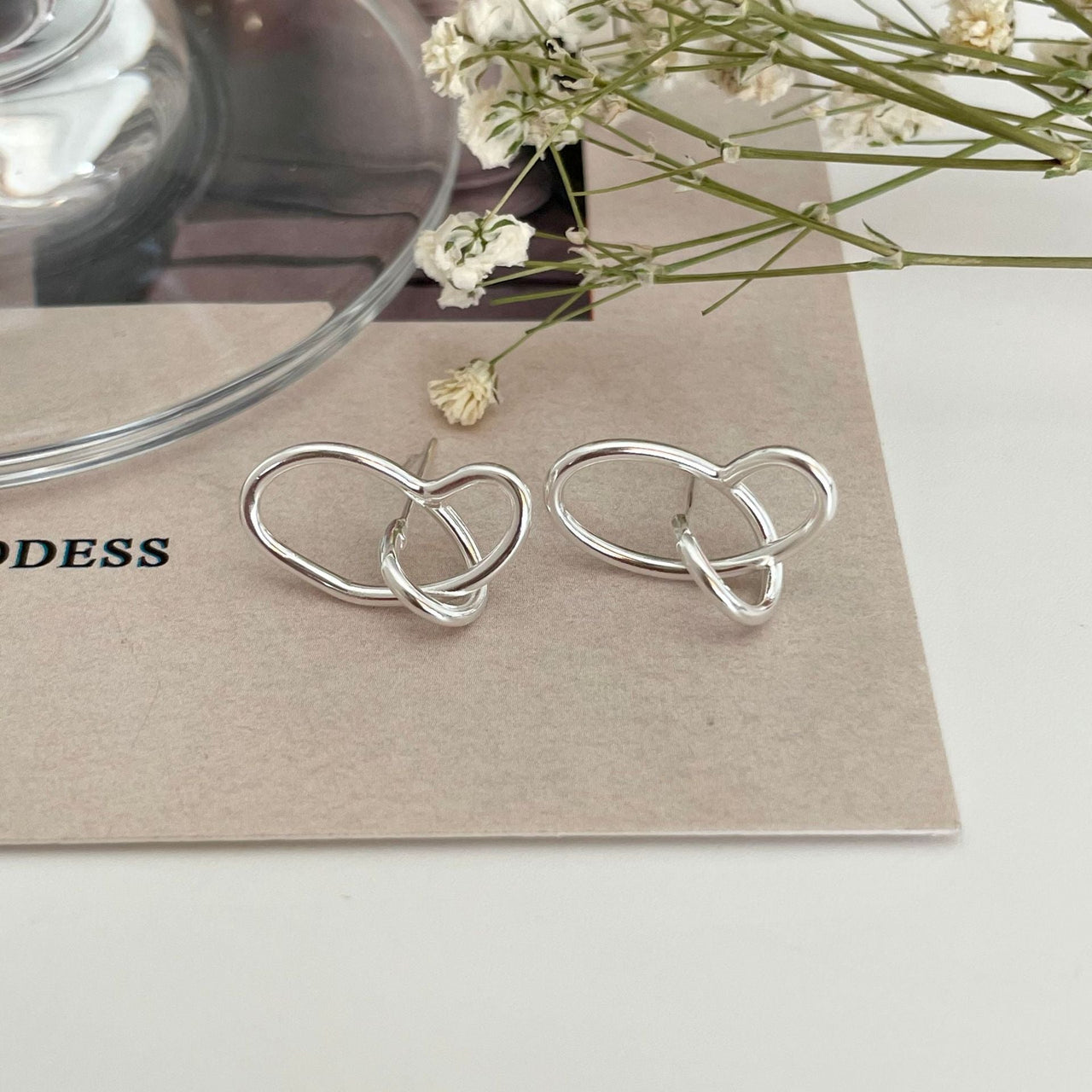 Fashion Messy Lines Cross 925 Sterling Silver Stud Earrings - KIAHMILLA