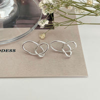 Fashion Messy Lines Cross 925 Sterling Silver Stud Earrings - KIAHMILLA