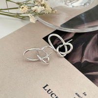 Fashion Messy Lines Cross 925 Sterling Silver Stud Earrings - KIAHMILLA