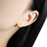 Fashion Modern Arc 925 Sterling Silver Hoop Earrings - KIAHMILLA