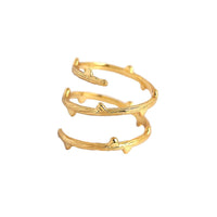 Fashion Triple Layers Branch 925 Sterling Silver Adjustable Ring - KIAHMILLA