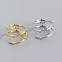 Fashion Triple Layers Branch 925 Sterling Silver Adjustable Ring - KIAHMILLA