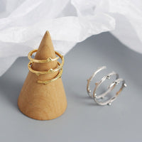 Fashion Triple Layers Branch 925 Sterling Silver Adjustable Ring - KIAHMILLA