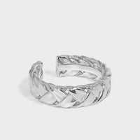 Fashion Twist Knitting 925 Sterling Silver Adjustable Ring - KIAHMILLA