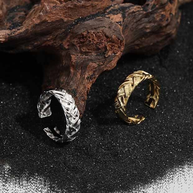 Fashion Twist Knitting 925 Sterling Silver Adjustable Ring - KIAHMILLA
