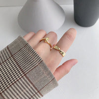 Fashion Twisted Cross 925 Sterling Silver Adjustable Ring - KIAHMILLA