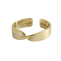 Fashion Twisted Cross 925 Sterling Silver Adjustable Ring - KIAHMILLA