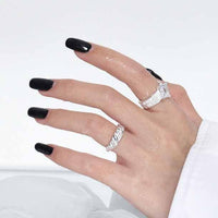 Fashion Twisted CZ 925 Sterling Silver Adjustable Ring - KIAHMILLA