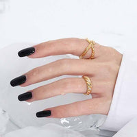 Fashion Twisted CZ 925 Sterling Silver Adjustable Ring - KIAHMILLA