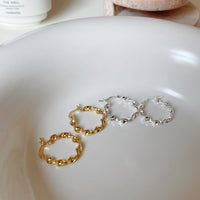 Fashion Twisted Wave 925 Sterling Silver Hoop Earrings - KIAHMILLA