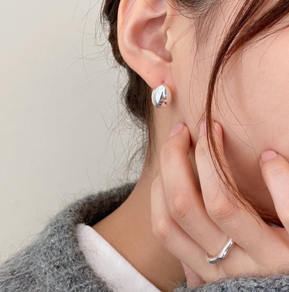 Fashion Waterdrop 925 Sterling Silver Hoop Earrings - KIAHMILLA