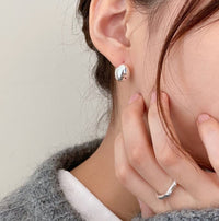 Fashion Waterdrop 925 Sterling Silver Hoop Earrings - KIAHMILLA