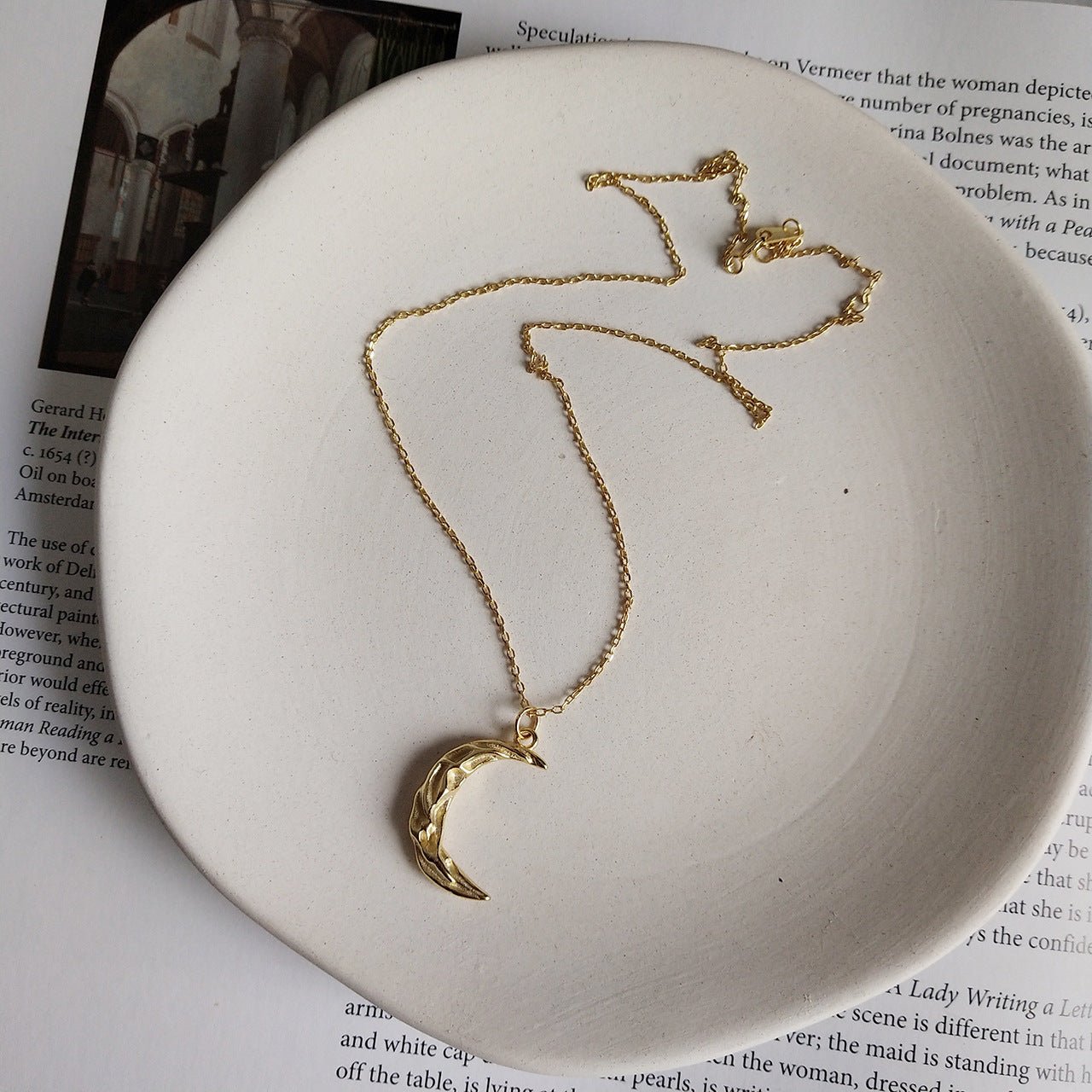 Fashion Wave Crescent Moon 925 Sterling Silver Necklace - KIAHMILLA