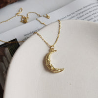 Fashion Wave Crescent Moon 925 Sterling Silver Necklace - KIAHMILLA