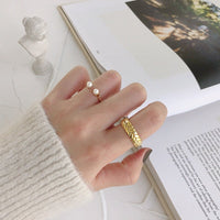 Fashion Wheat Twisted Pattern 925 Sterling Silver Adjustable Ring - KIAHMILLA