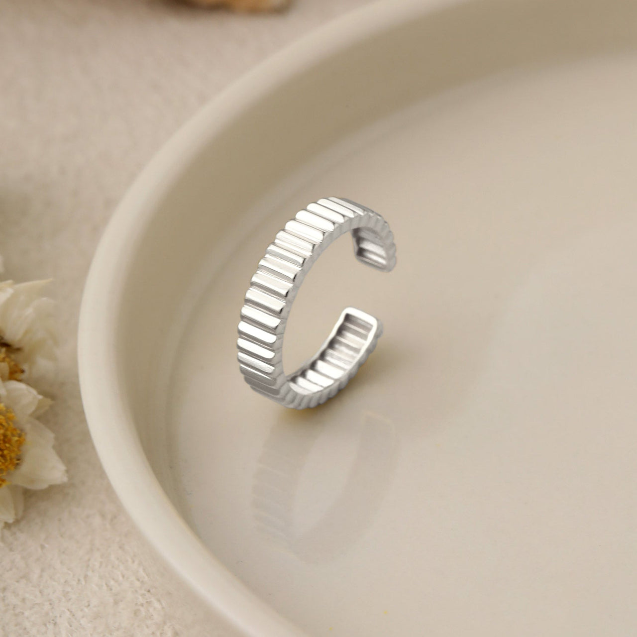Fashion Wheel Gear 925 Sterling Silver Adjustable Ring - KIAHMILLA