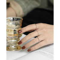 Fashion Yellow Stackable Chick 925 Sterling Silver Adjustable Ring Set - KIAHMILLA