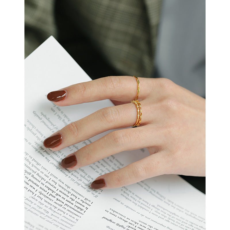 Fashion Yellow Stackable Chick 925 Sterling Silver Adjustable Ring Set - KIAHMILLA