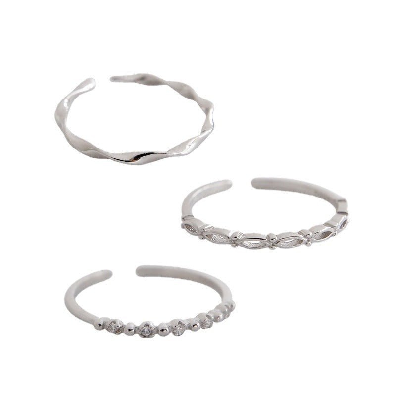 Fashion Yellow Stackable Chick 925 Sterling Silver Adjustable Ring Set - KIAHMILLA