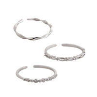 Fashion Yellow Stackable Chick 925 Sterling Silver Adjustable Ring Set - KIAHMILLA