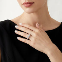 Five Stone Gradient Round Moissanite 925 Sterling Silver Ring - KIAHMILLA