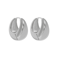 French retro cool and niche design, simple and versatile temperament, curved S925 sterling silver earrings and earrings - KIAHMILLA
