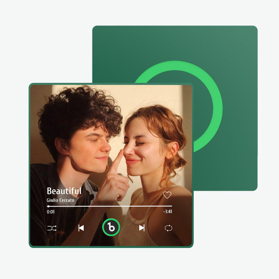 FridgeBeats Framed Custom Music Fridge Magnet New 4.0 Upgrade Colorful Frame Album Fridge Magnet Music Wall Photo Sticker - Coolpeacock