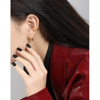 Geometric Design 925 Sterling Silver Ear Cuff - KIAHMILLA