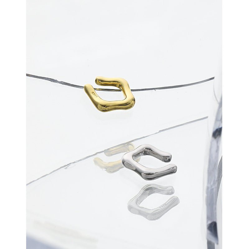 Geometric Design 925 Sterling Silver Ear Cuff - KIAHMILLA
