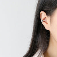 Geometric Design 925 Sterling Silver Minimalist Style Elegant Fashion Jewelry Adjustable Ear Cuff Earrings (Single) - KIAHMILLA