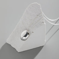 Geometric Oval Egg Shape Design S925 Sterling Silver Pendant Necklace - KIAHMILLA