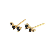 Geometry CZ Lines 925 Sterling Silver Stud Earrings - KIAHMILLA
