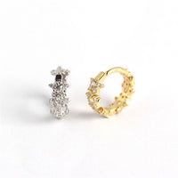 Geometry CZ Stars 925 Sterling Silver Huggie Hoop Earrings - KIAHMILLA