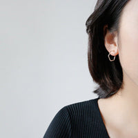 Geometry Hollow Hexagon 925 Sterling Silver Hoop Earrings - KIAHMILLA