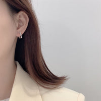 Geometry Hollow Rhombus CZ 925 Sterling Silver Hoop Earrings - KIAHMILLA
