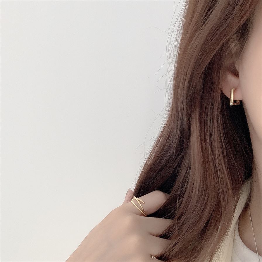 Geometry Hollow Rhombus CZ 925 Sterling Silver Hoop Earrings - KIAHMILLA