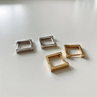 Geometry Hollow Rhombus CZ 925 Sterling Silver Hoop Earrings - KIAHMILLA