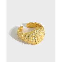 Geometry Irregular Beat Pattern 925 Sterling Silver Adjustable Ring - KIAHMILLA