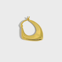 Geometry Irregular Hollow Rhombus 925 Sterling Silver Hoop Earring (Single) - KIAHMILLA