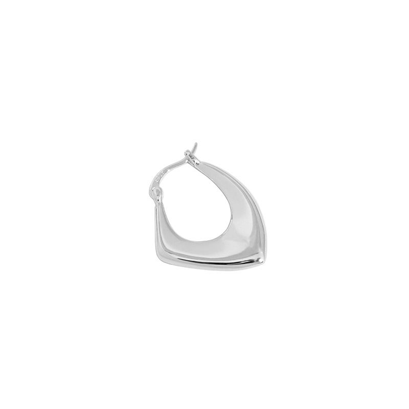 Geometry Irregular Hollow Rhombus 925 Sterling Silver Hoop Earring (Single) - KIAHMILLA