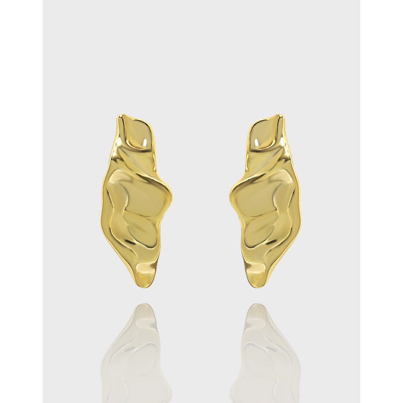 Geometry Irregular Pods 925 Sterling Silver Stud Earrings - KIAHMILLA