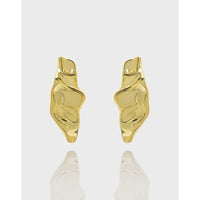 Geometry Irregular Pods 925 Sterling Silver Stud Earrings - KIAHMILLA