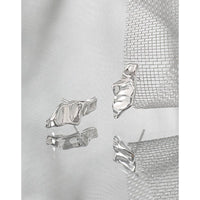 Geometry Irregular Pods 925 Sterling Silver Stud Earrings - KIAHMILLA