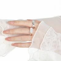 Geometry Irregular Rectangle Micro Setting CZ 925 Sterling Silver Adjustable Ring - KIAHMILLA