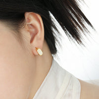 Geometry Irregular Rectangle Micro Setting CZ 925 Sterling Silver Hoop Earrings - KIAHMILLA