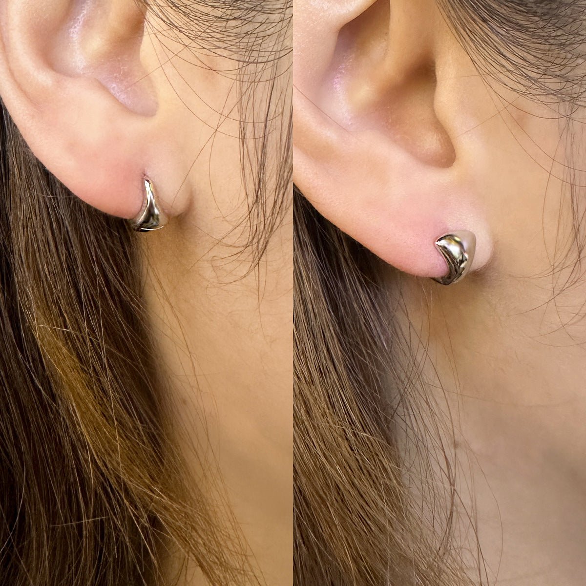 Geometry Minimalism Mini Circles 925 Sterling Silver Hoop Earring (Single) - KIAHMILLA