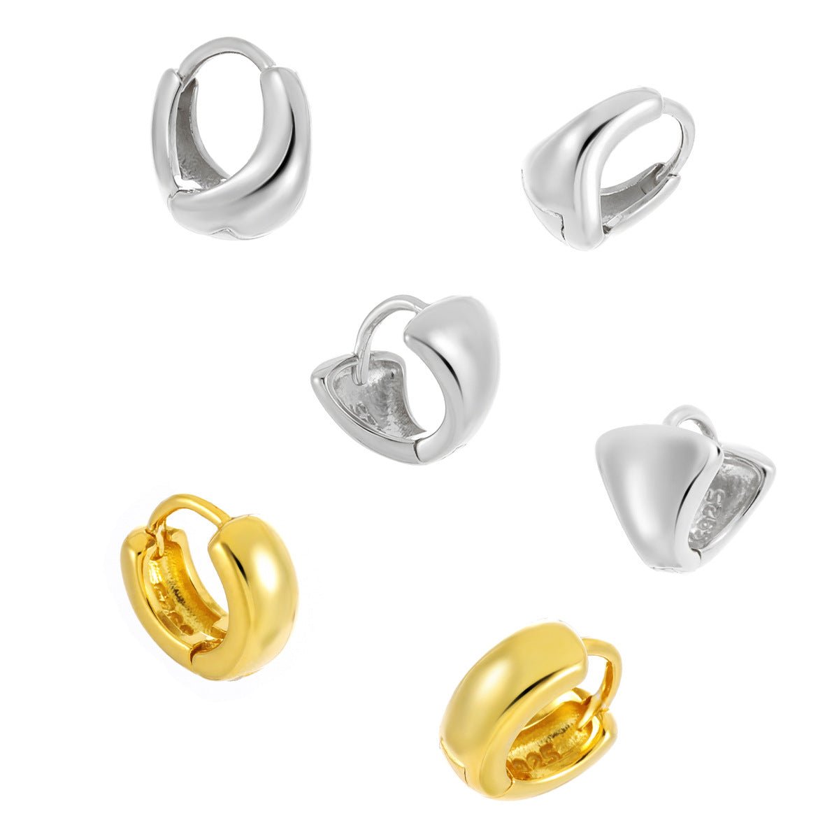 Geometry Minimalism Mini Circles 925 Sterling Silver Hoop Earring (Single) - KIAHMILLA