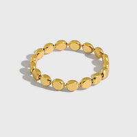 Geometry Oblate Bead 925 Sterling Silver Ring - KIAHMILLA