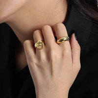 Geometry Oval Ellipse 925 Sterling Silver Adjustable Ring - KIAHMILLA
